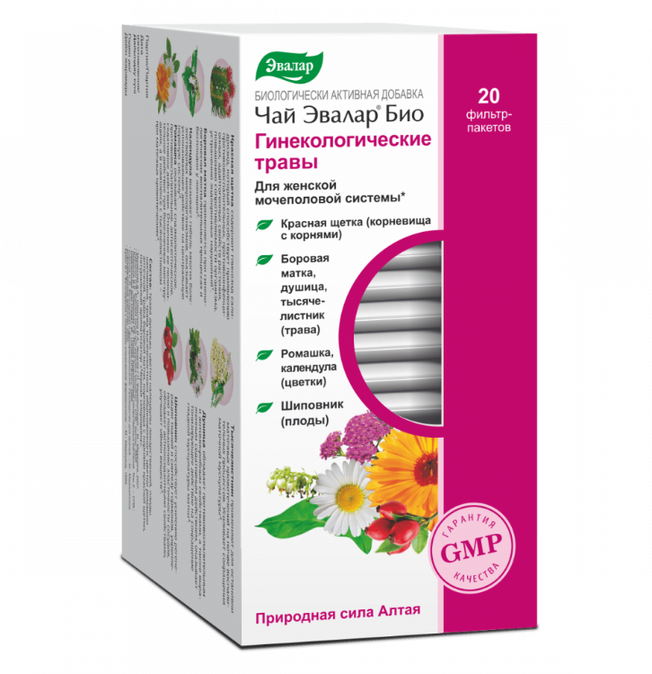 Изображение товара Чай Эвалар био гинекологич травы 1,5 20 шт. фильтр-пакеты