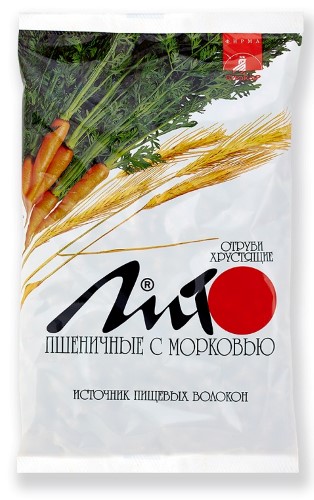 Изображение товара Отруби пшеничные хрустящие кальций/морковь 200 гр