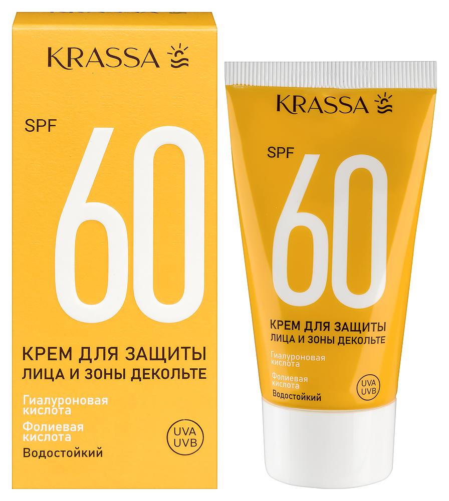 Изображение товара Krassa солнцезащитная серия крем для защиты лица и зоны декольте spf 60 50 мл