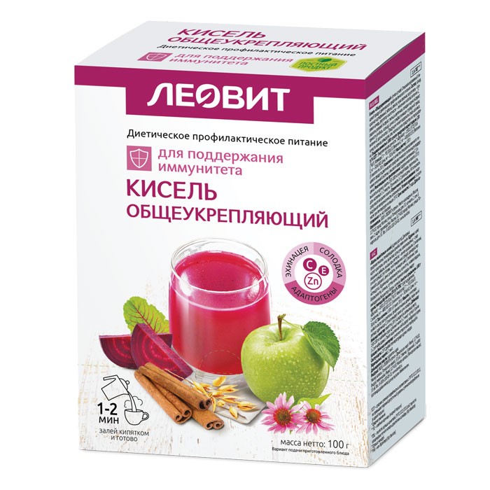 Изображение товара Леовит кисель диетический общеукрепляющий 20 гр 5 шт. пак