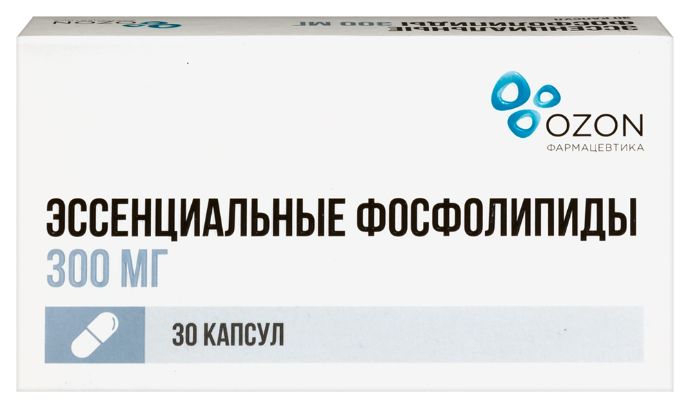Изображение товара Эссенциальные фосфолипиды 300 мг 30 капсул для поддержки печени