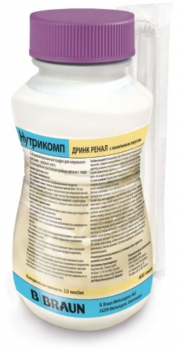 Изображение товара Диетический напиток Нутрикомп дринк ренал ваниль 200 мл для почечной поддержки