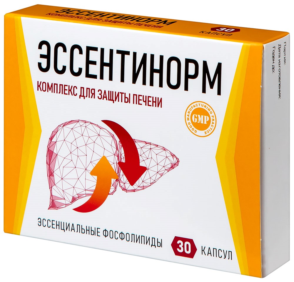 Эссентинорм комплекс для защиты печени 30 шт. капсулы по 0,33 г - цена  374.50 руб., купить в интернет аптеке в Сосновом Бору Эссентинорм комплекс  для защиты печени 30 шт. капсулы по 0,33 г, инструкция по применению