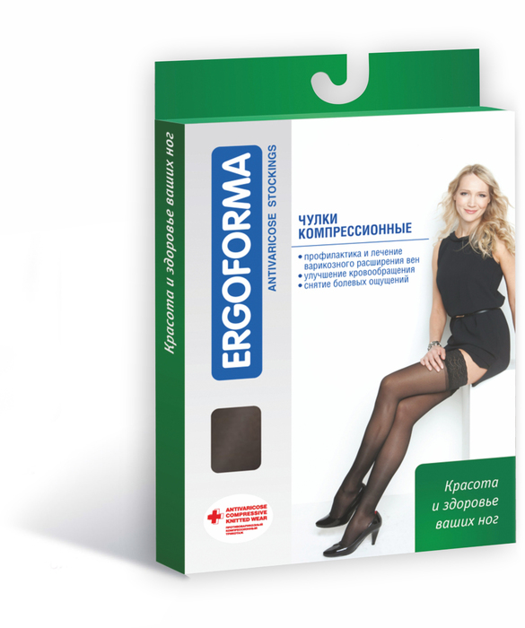 Изображение товара Компрессионные чулки ERGOFORMA 2 класс антиварикозные для профилактики венозных заболеваний