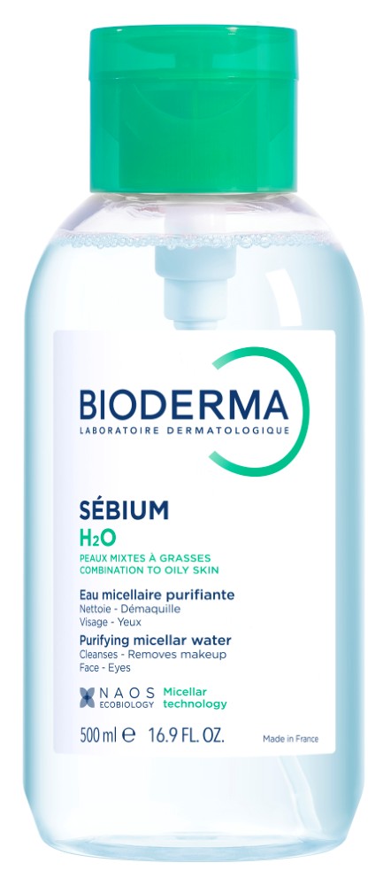 Изображение товара Bioderma sebium H2O мицеллярная вода для жирной и комбинированной кожи 500 мл/помпа