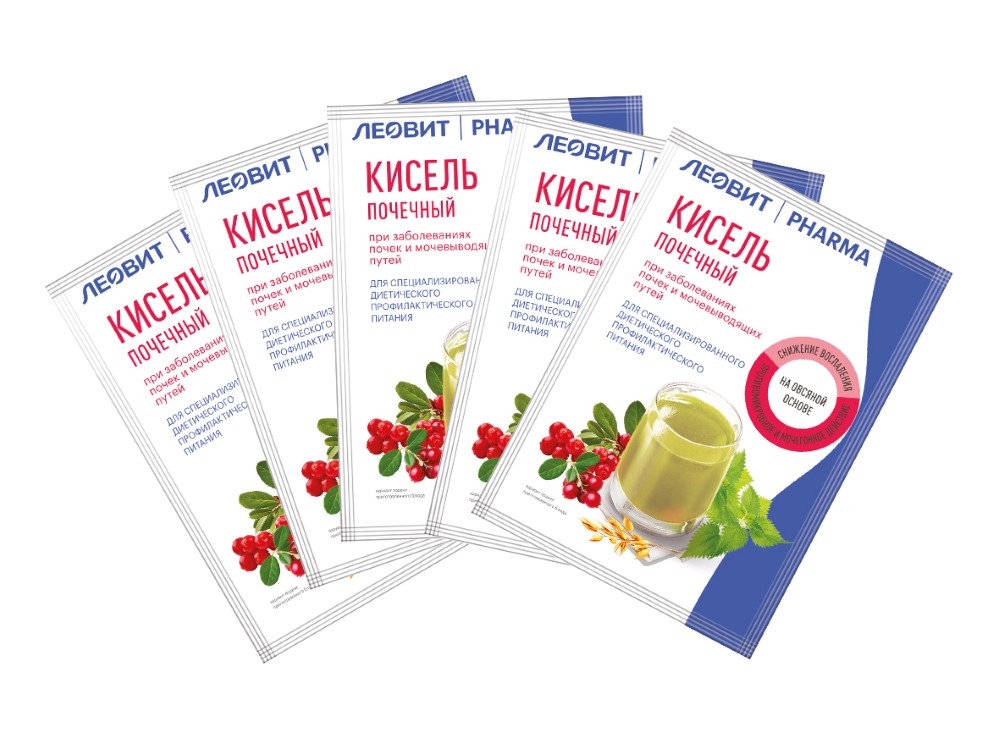 Изображение товара Набор из 5 уп. ЛЕОВИТ PHARMA кисель почечный 20 гр по спец цене
