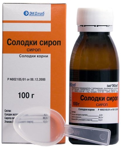 Изображение товара Солодки сироп 100 гр - отхаркивающее средство для взрослых и детей