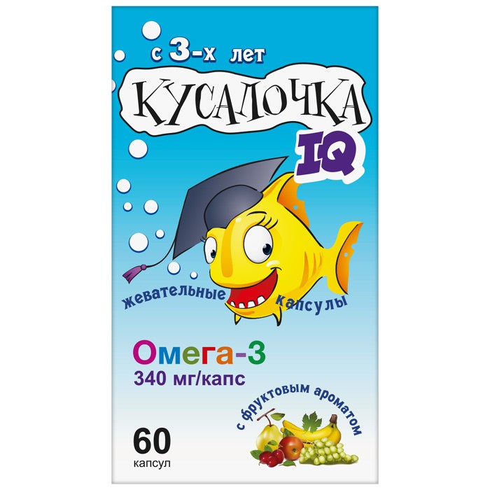 Изображение товара Кусалочка iq омега-3 60 шт. капсулы жевательные массой 750 мг