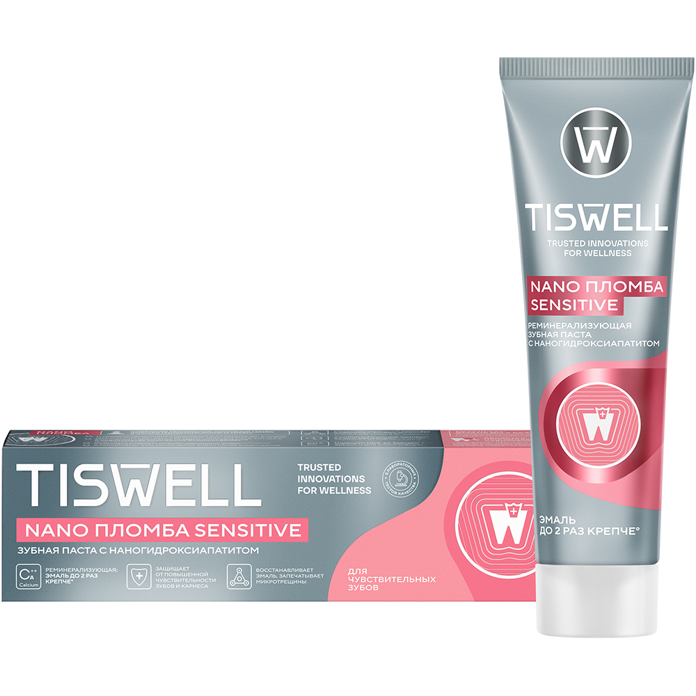 Изображение товара Tiswell зубная паста реминерализующая с наногидроксиапатитом для чувствительных зубов 110 гр