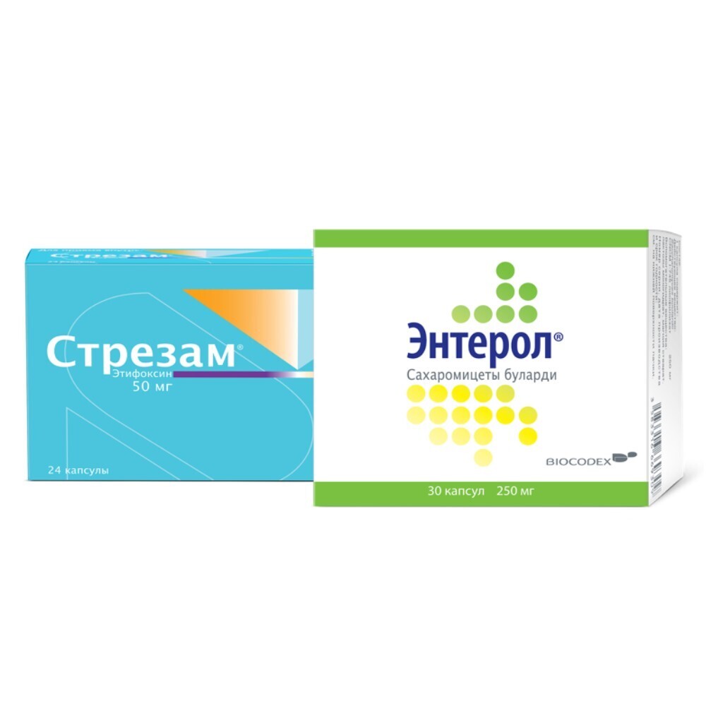 Изображение товара Набор Стрезам 0,05 N24 капс + Энтерол 0,25 N30 капс блист со скидкой