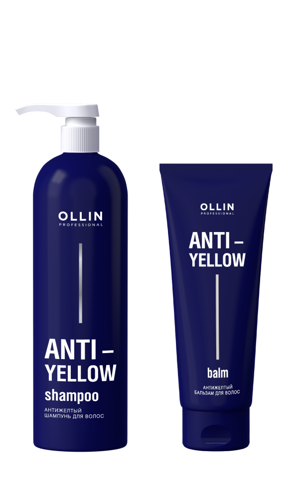 Изображение товара Набор Ollin anti-yellow шампунь для волос антижелтый 500мл + бальзам 250мл