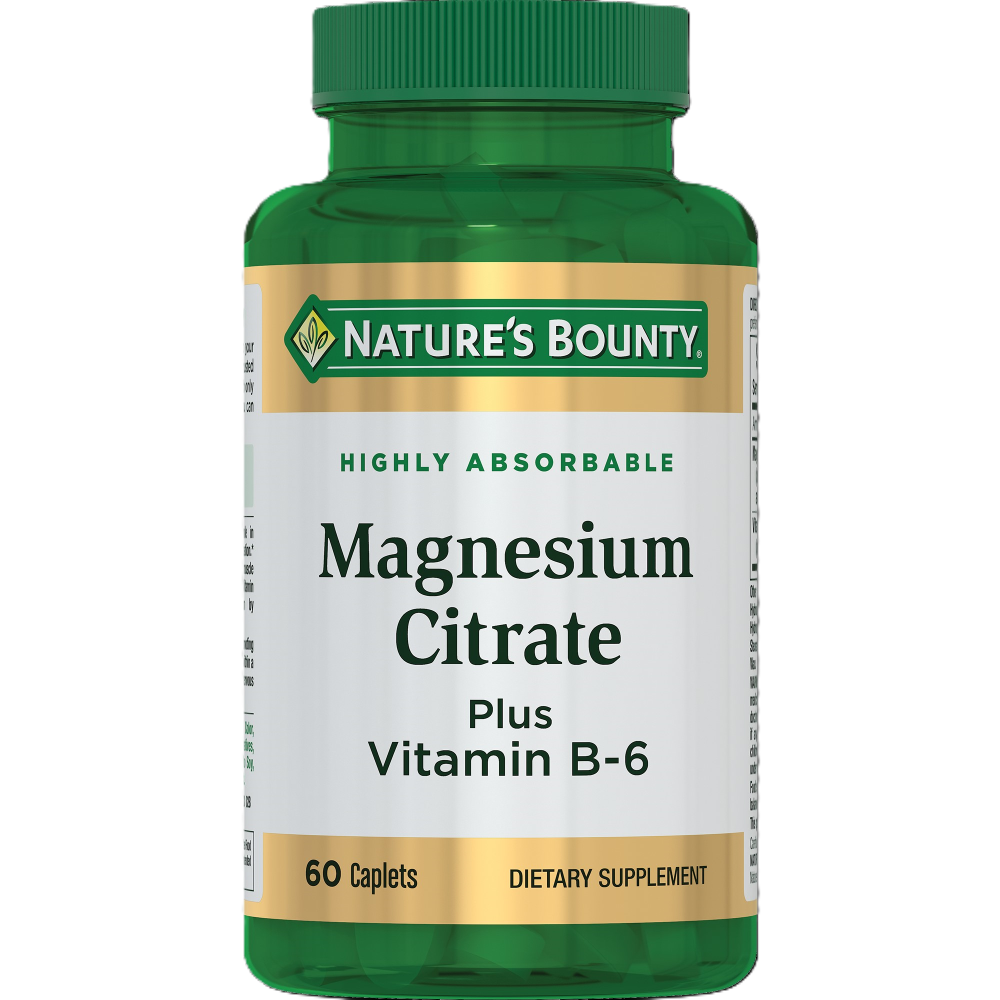 Изображение товара Нэйчес баунти цитрат магния с витамином B6 60 таблеток по 1515 мг