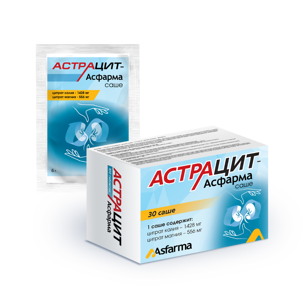 Изображение товара Астрацит-асфарма саше 30 шт. 6 г - биологическая добавка с калием и магнием