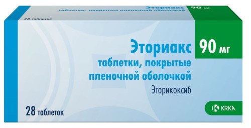Изображение товара Эториакс 90 мг 28 шт. таблетки для облегчения боли и воспаления