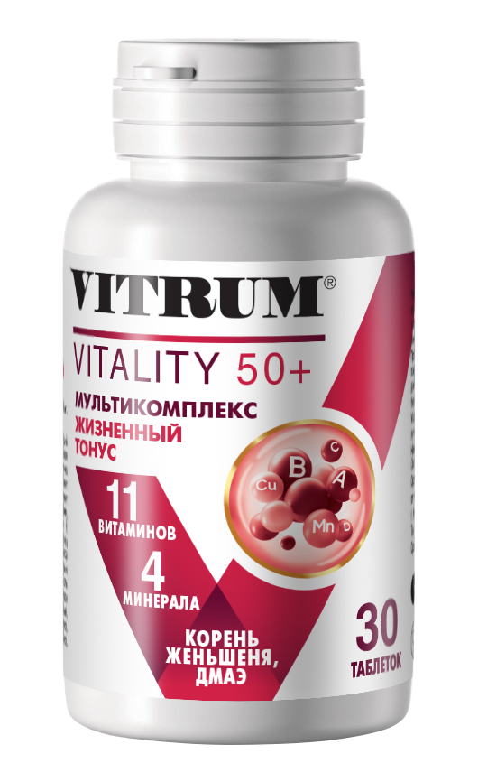 Изображение товара Витрум Виталити 50+ таблетки с витаминами и минералами 30 шт