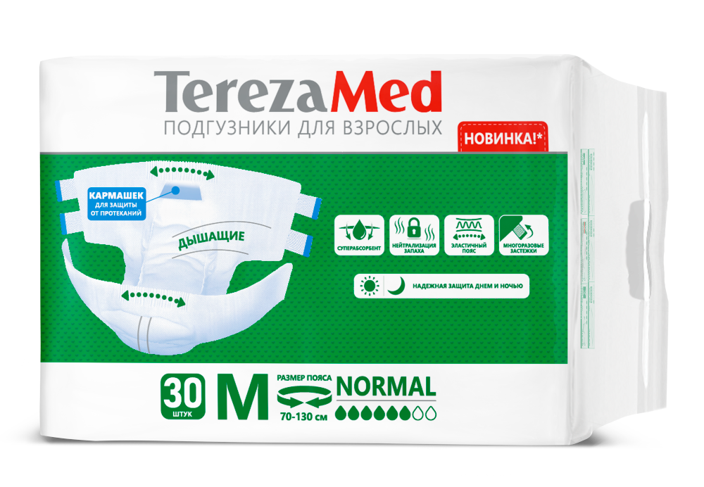 Изображение товара Подгузники Terezamed для взрослых medium normal 30 шт.