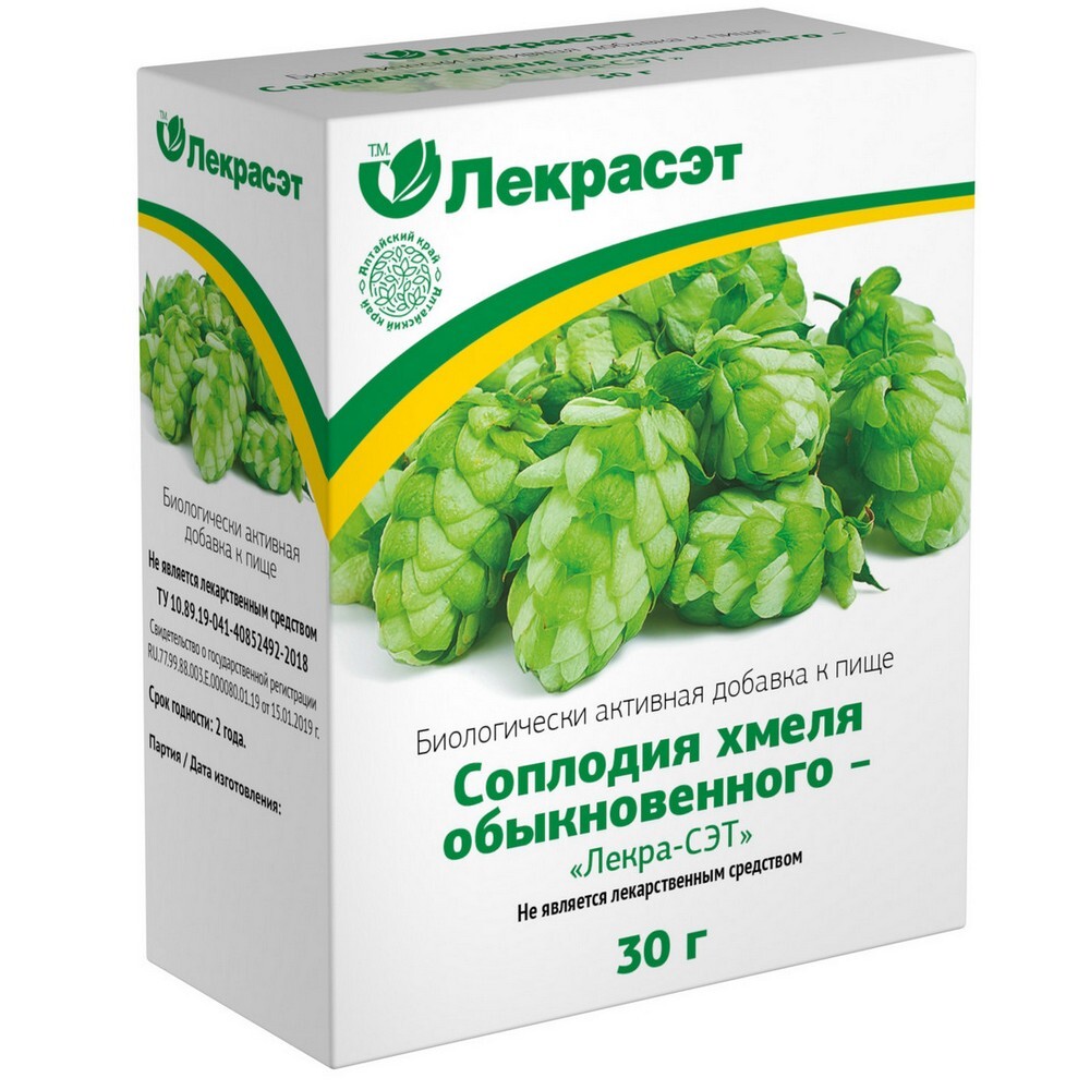Изображение товара Хмель обыкновенный соплодия лекра-сэт 30 гр г