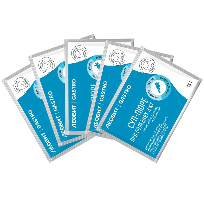 Изображение товара Набор из 5 уп. ЛЕОВИТ GASTRO суп-пюре овощной с травами и овсянкой по спец цене