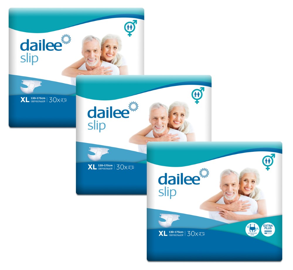 Изображение товара Набор из 3х упаковок подгузников DAILEE EXTRA PLUS XL30 Изображение товара Набор из 3х упаковок подгузников DAILEE EXTRA PLUS XL30