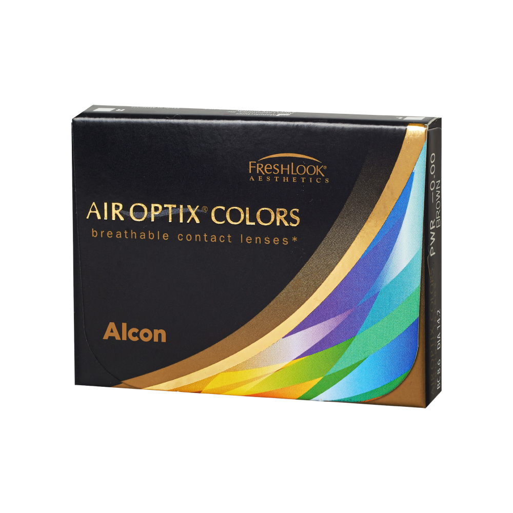 Alcon air optix colors цветные контактные линзы плановой замены/-0,00/ 2  шт./green - цена 1486 руб., купить в интернет аптеке в Волжском Alcon air  optix colors цветные контактные линзы плановой замены/-0,00/ 2 шт./green,