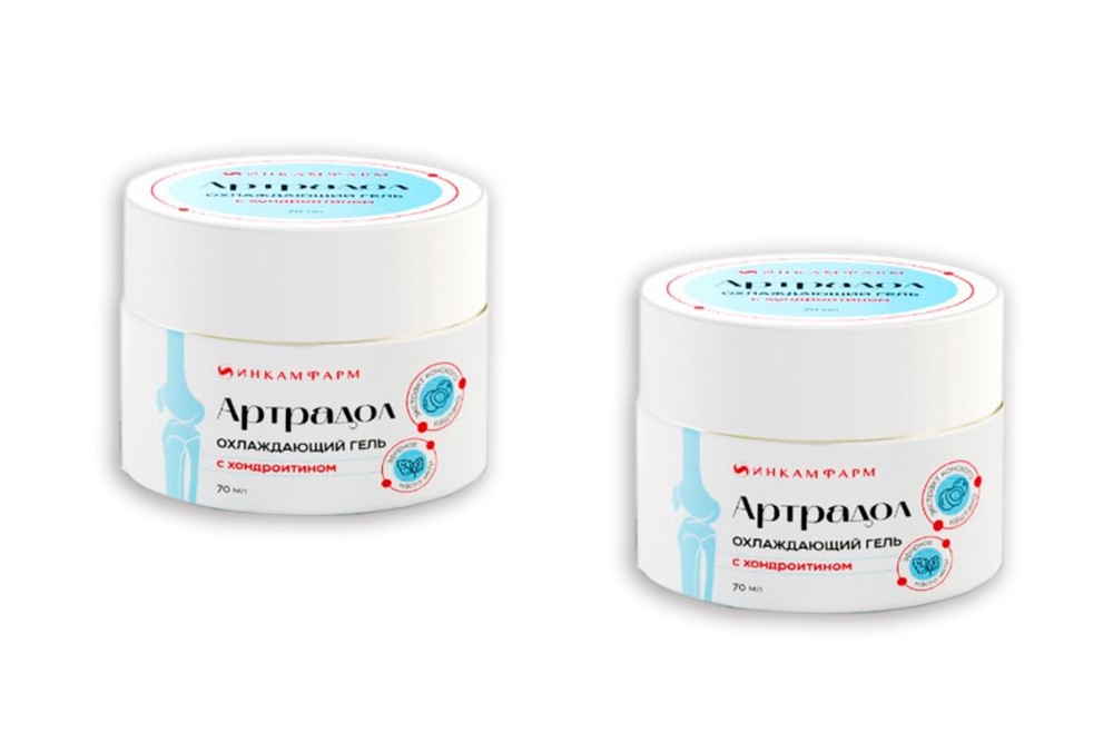 Изображение товара Семейный набор из 2-х упаковок Гель Артрадол с хондроитином охлаждающий - со скидкой 10%