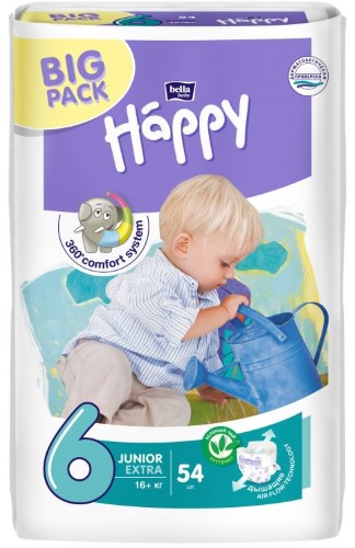 Изображение товара Подгузники Bella Baby Happy размер 6 Junior Extra 54 шт. для детей 16+ кг