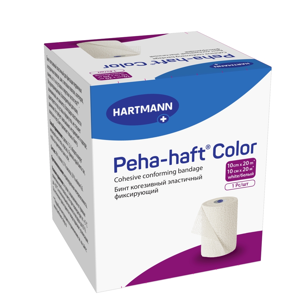 Изображение товара Бинт peha-haft color 10 см х 20 м белый эластичный фиксирующий