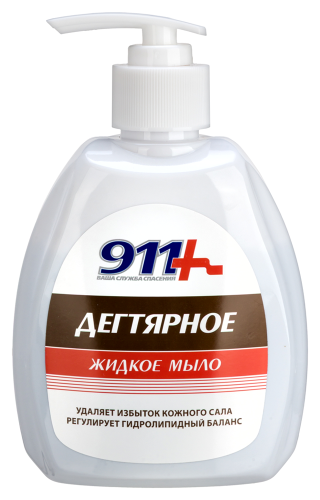 Изображение товара Жидкое мыло дегтярное 911 250 мл - антибактериальное средство