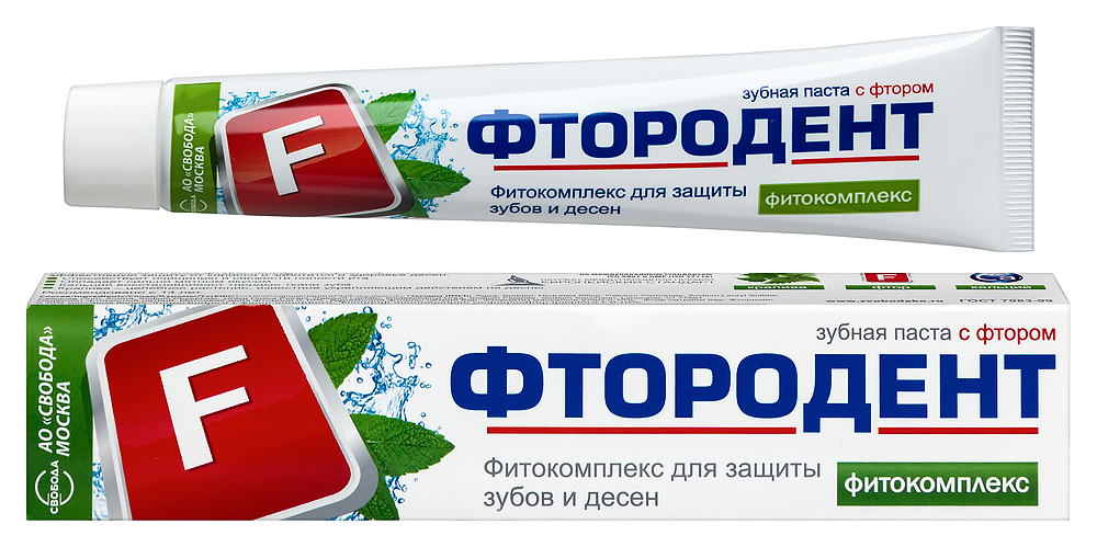 Изображение товара Фтородент зубная паста фитокомплекс 62 гр