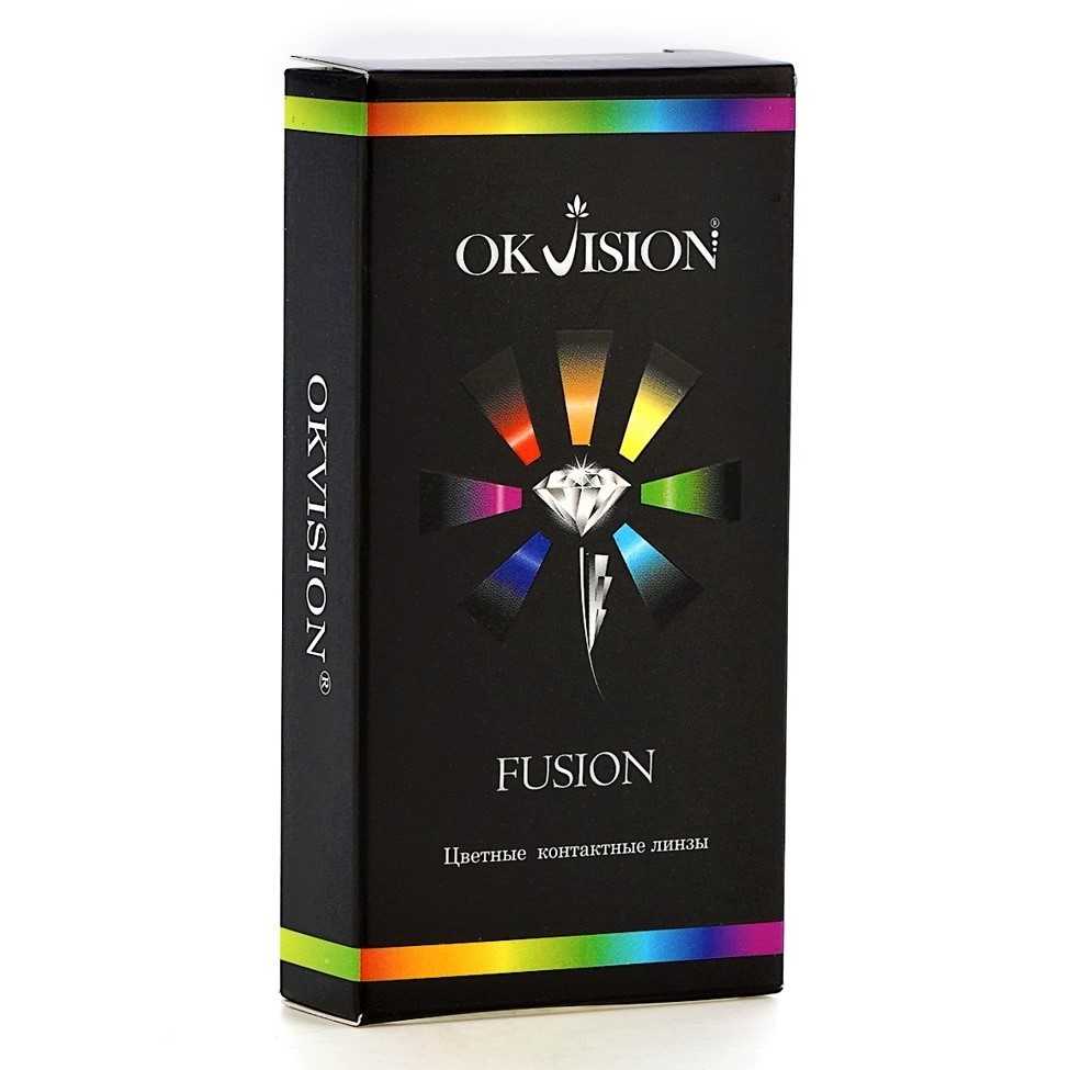 Изображение товара Мягкие контактные линзы OKVision Fusion 8,6/14,0/-0,00 blue violet, квартальные, 2 шт.