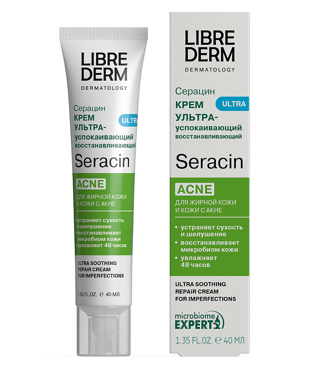 Изображение товара Librederm Серацин (Seracin) крем ультрауспокаивающий восстанавливающий уход против несовершенств 40 мл