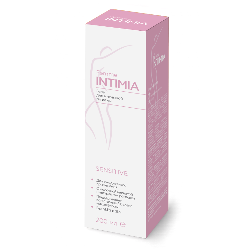 Изображение товара Гель Femme Intimia Sensitive для интимной гигиены 200 мл мягкая формула