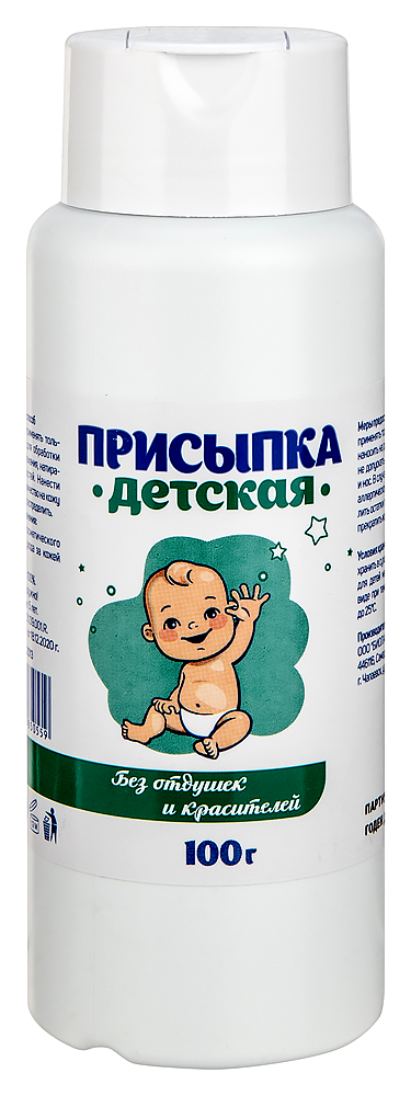 Изображение товара Детская присыпка 100 гр для ухода за кожей младенцев Изображение товара Детская присыпка 100 гр для ухода за кожей младенцев