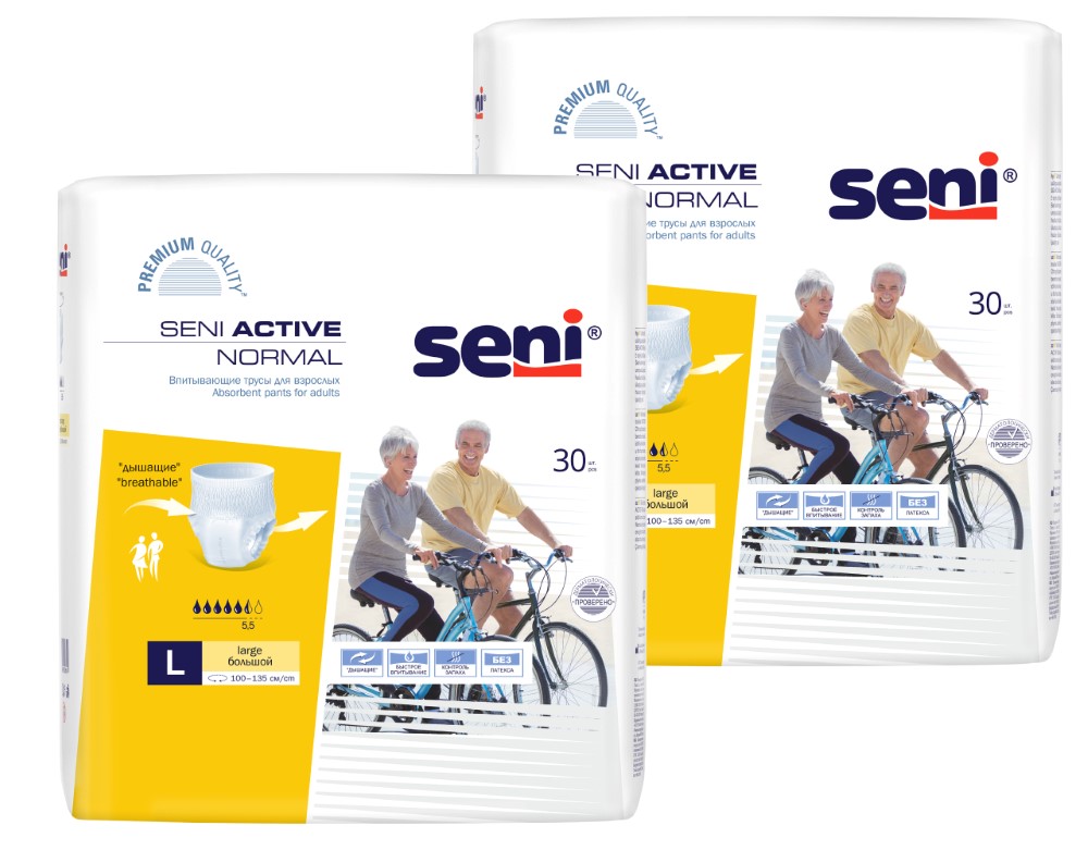 Изображение товара Набор Seni active трусы д/взр normal large n30  из 2 уп со скидкой