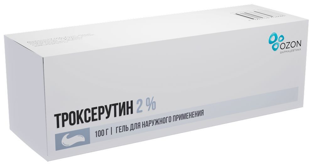 Изображение товара Троксерутин 2% гель для наружного применения 100 г - сосудистое средство для ног