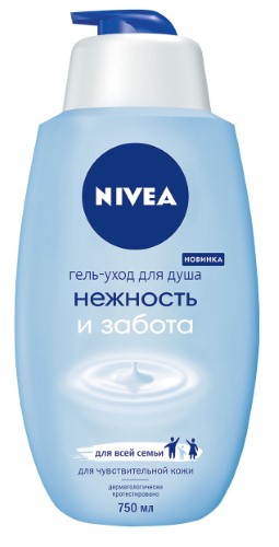 Изображение товара Nivea гель для душа нежность и забота 750 мл для чувствительной кожи
