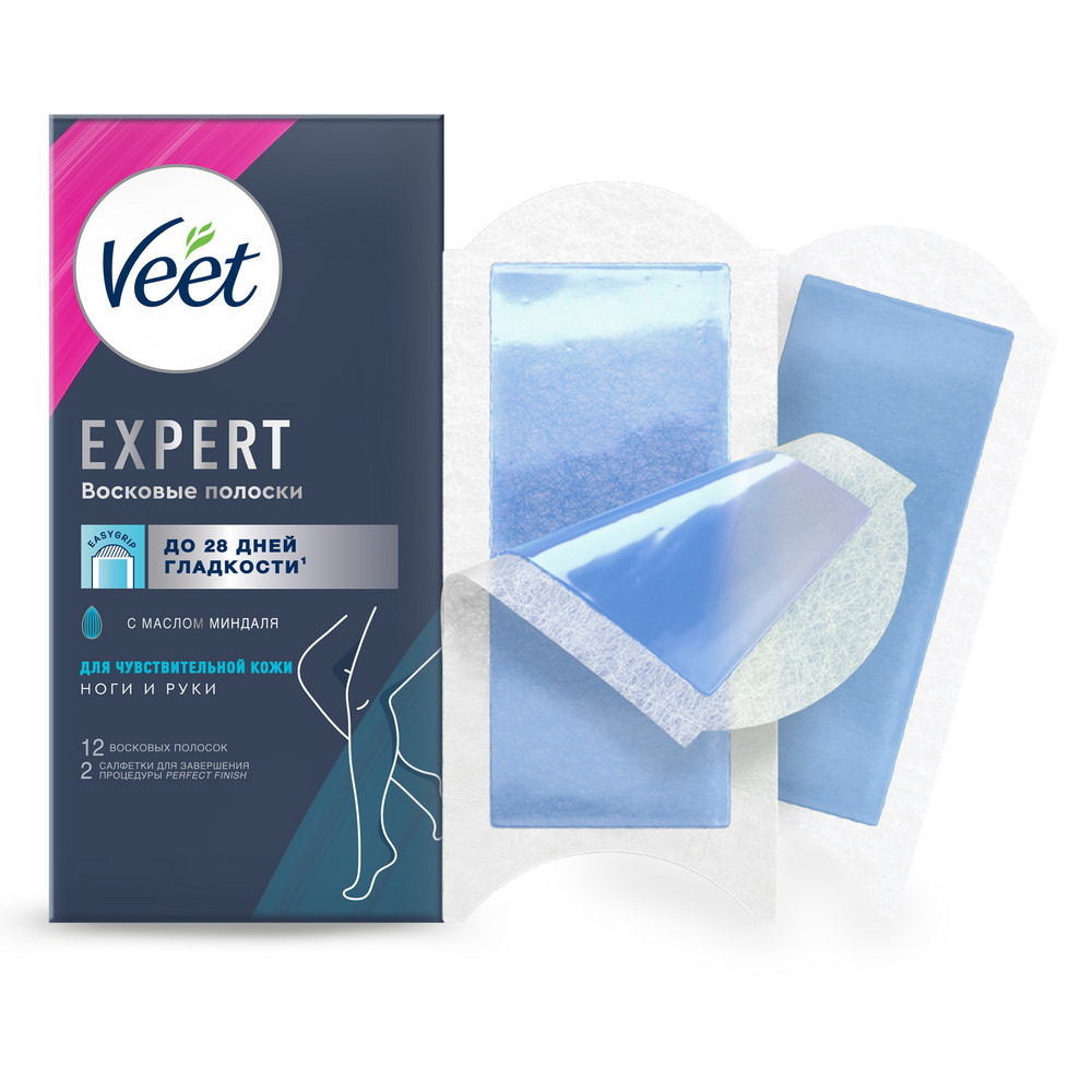 Veet expert восковые полоски для чувствительной кожи 12 шт. инструкция по применению