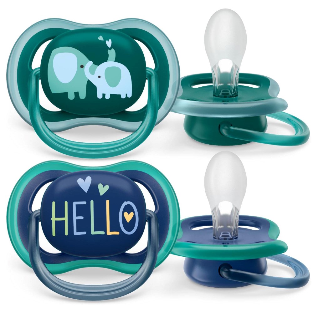 Изображение товара Силиконовая пустышка Avent Ultra Air 6-18 мес 2 шт