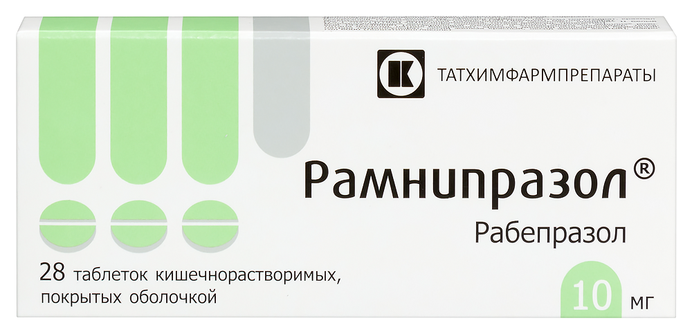 Изображение товара Рамнипразол 10 мг таблетки кишечнорастворимые 28 шт.
