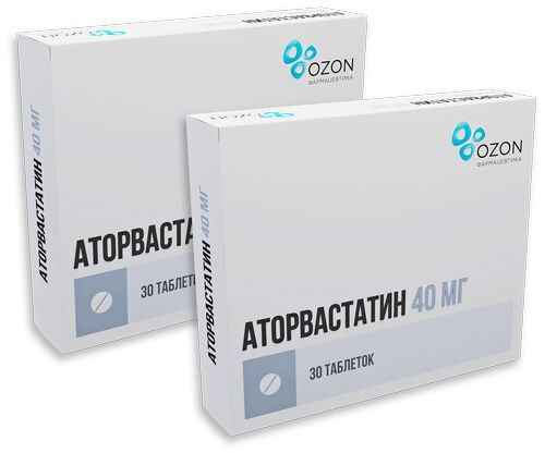 Изображение товара Набор из 2-х упаковок Аторвастатин таб. 40мг №30 со скидкой!
