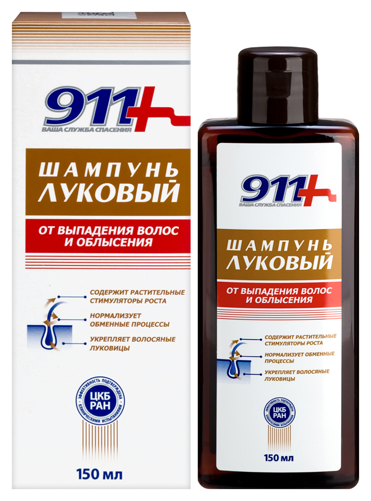 Изображение товара Шампунь луковый 911 против выпадения и облысения 150 мл