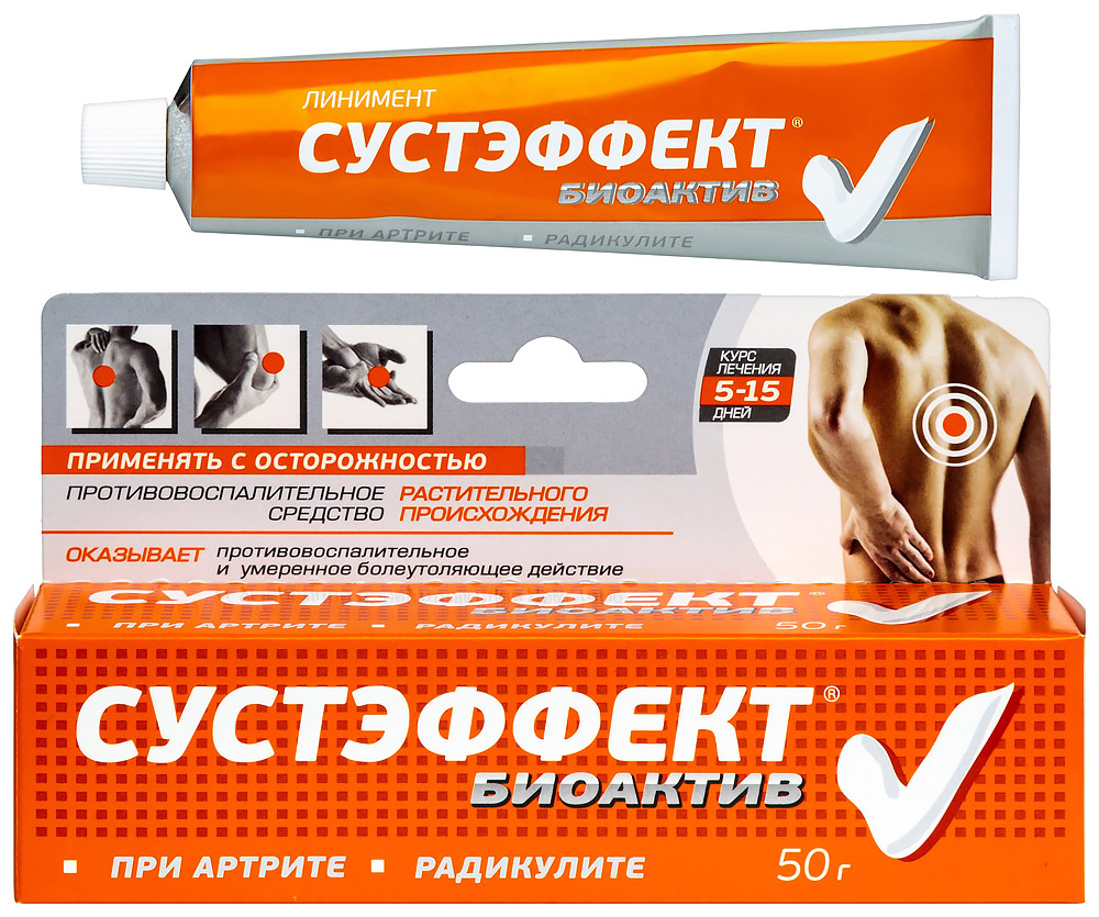 Изображение товара Сустэффект биоактив линимент 50 гр