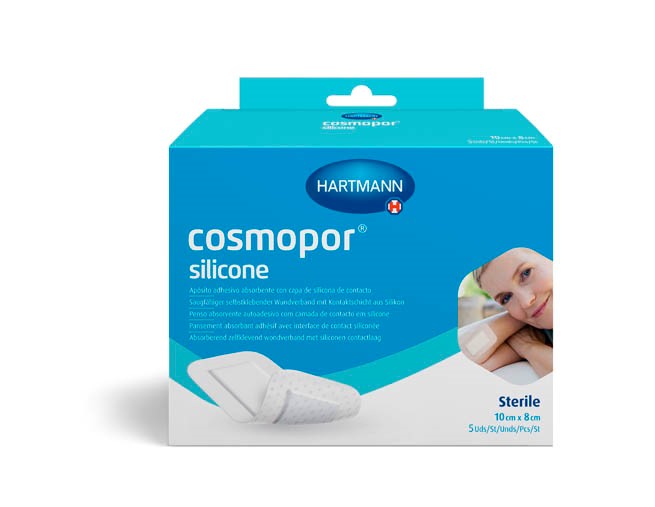 Изображение товара Повязка пластырного типа Cosmopor Silicone 10х8 см, 5 шт., силиконовый контактный слой