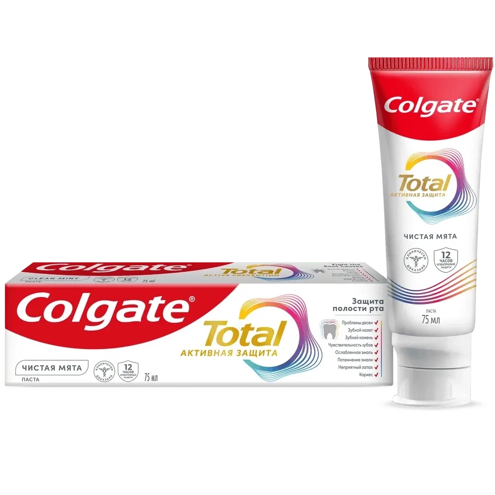 Colgate total 12 чистая мята зубная паста 75 мл инструкция по применению
