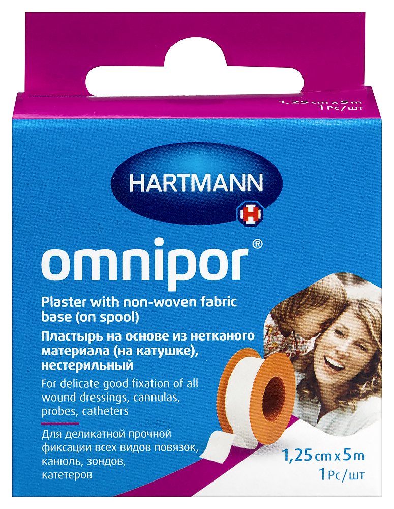 Изображение товара Пластырь omnipor гипоаллергенный, для фиксации, 1,25 смx5 м