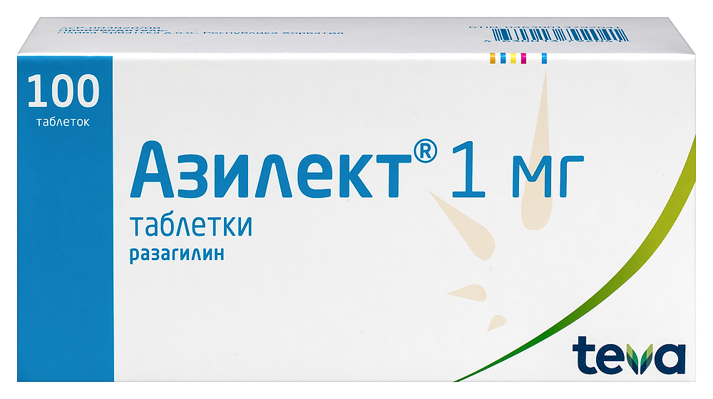 Азилект 1 мг 100 шт. таблетки инструкция по применению