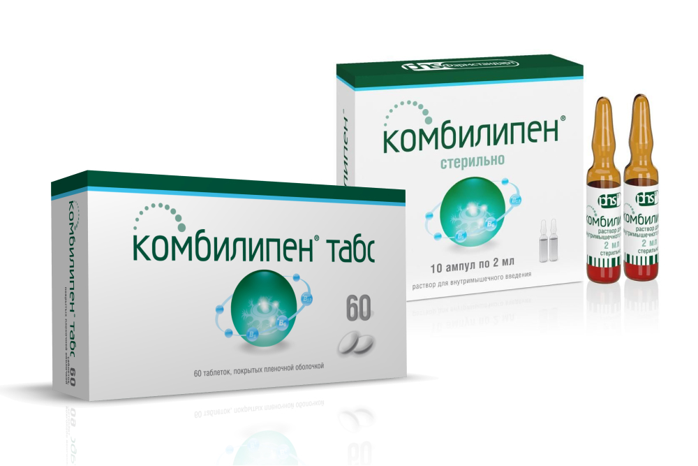 Изображение товара Набор Ступенчатая терапия при сильной боли: Комбилипен р-р №10 + Комбилипен табс №60