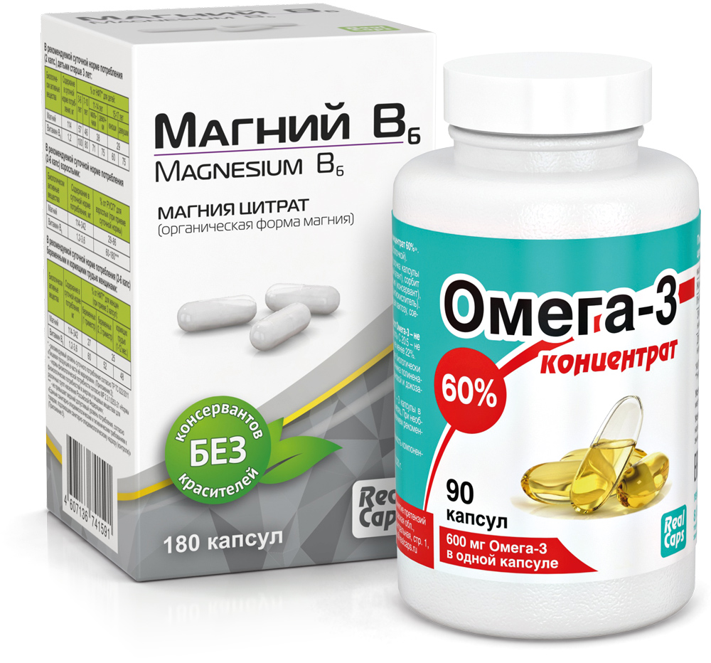 Изображение товара Набор Магний В6 №180 капс + Омега-3 концентрат №90 капс со скидкой 10% Изображение товара Набор Магний В6 №180 капс + Омега-3 концентрат №90 капс со скидкой 10%