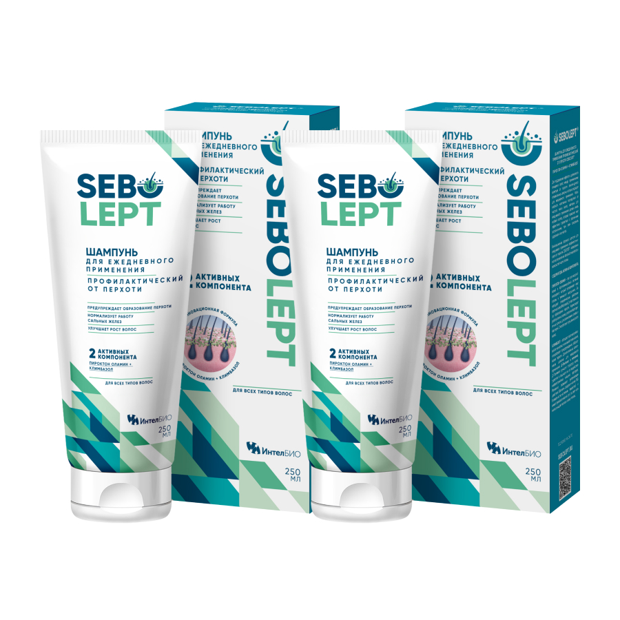 Изображение товара Набор из 2-х уп СЕБОЛЕПТ шампунь д/ежедневного применения профилакт от перхоти 250мл со скидкой