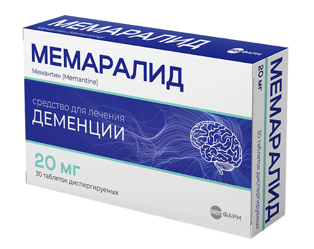 Изображение товара Мемаралид 20 мг 30 шт. таблетки диспергируемые Изображение товара Мемаралид 20 мг 30 шт. таблетки диспергируемые